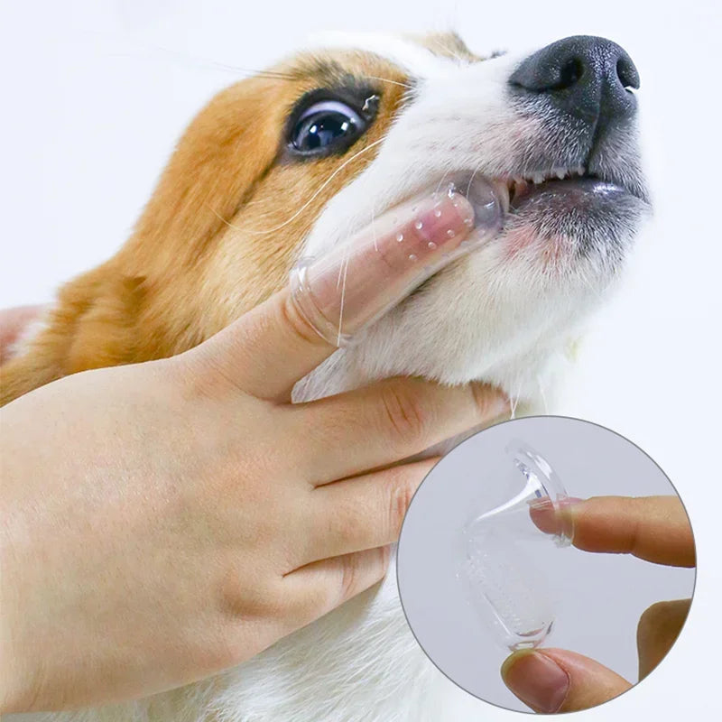 Super Soft Pet Finger Toothbrush for Dogs and Cats