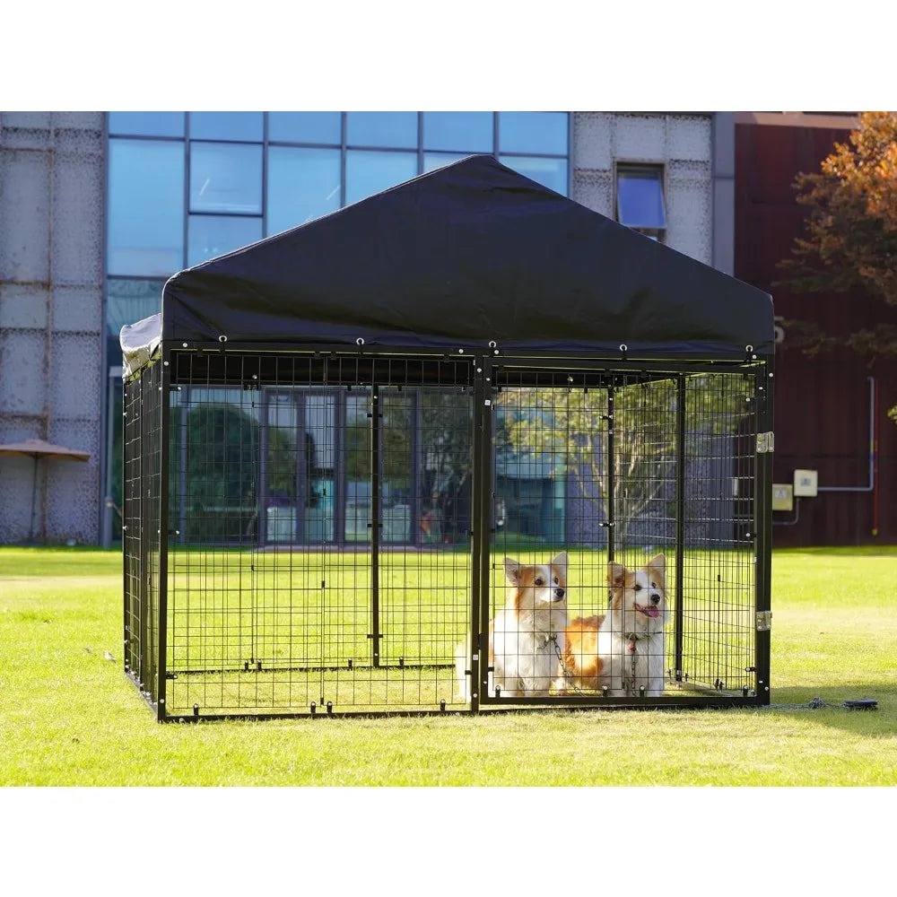 Hign-concerned Heavy Duty Outdoor Dog Kennel Enclosure Roof