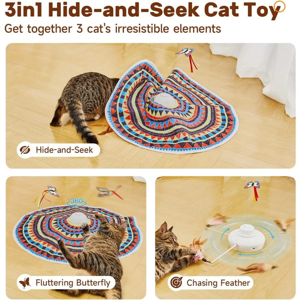 Hign-Concerned Potaroma 3 In 1 Cat Toy Auto Interactive