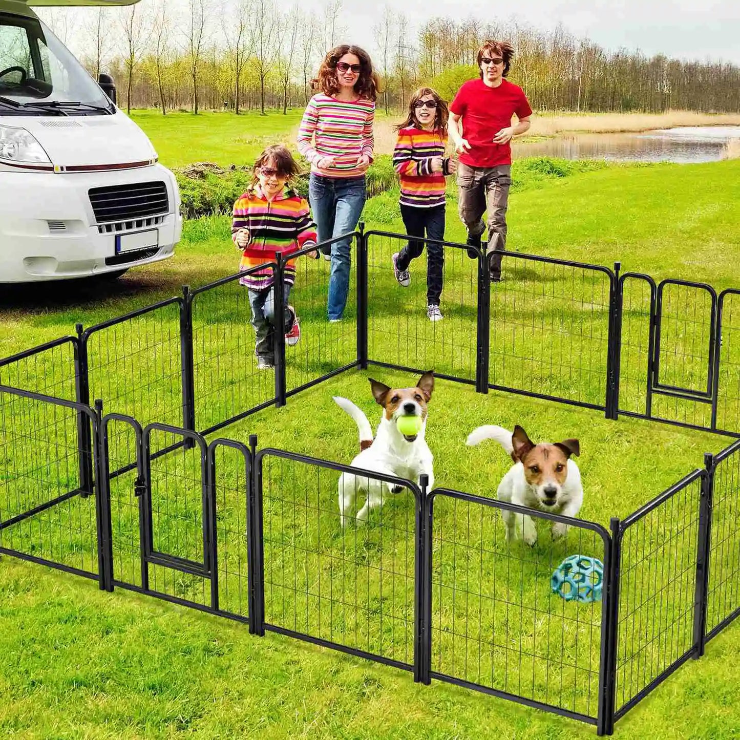 Hign-concerned Pet Exercise Playpen 16 Panels Sound Cover