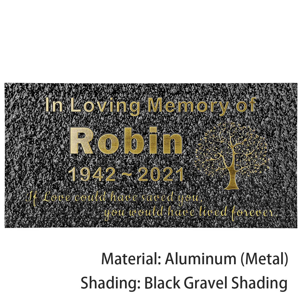 BILEEDA Personalized Memorial Plaque Engraved for Loved Ones Grave Marker