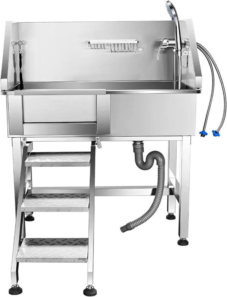 Hign-concerned Dog Bathing Tub With Sliding Door And Stairs
