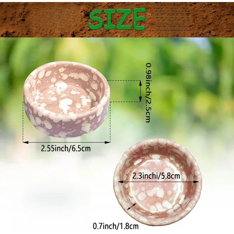 Hign-concerned Ceramic Hamster Food Bowl Small Animal Dish