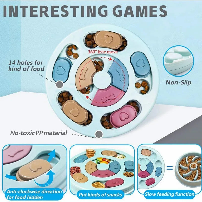 Dog Slow Feeder Hiding Bowl Educational Toy For Interactive Feeding