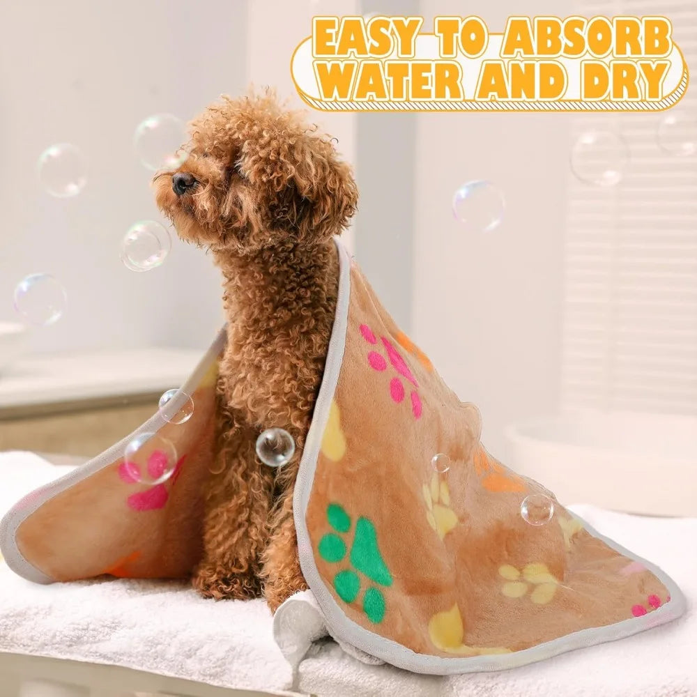 Cozy Fleece Pet Blanket Set For Puppies And Small Dogs
