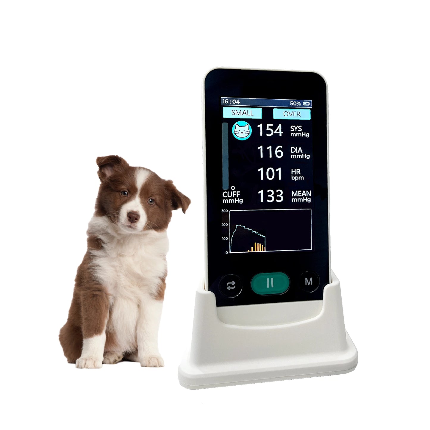 Pet Blood Pressure Monitor Handheld Electronic BP Meter for Cats