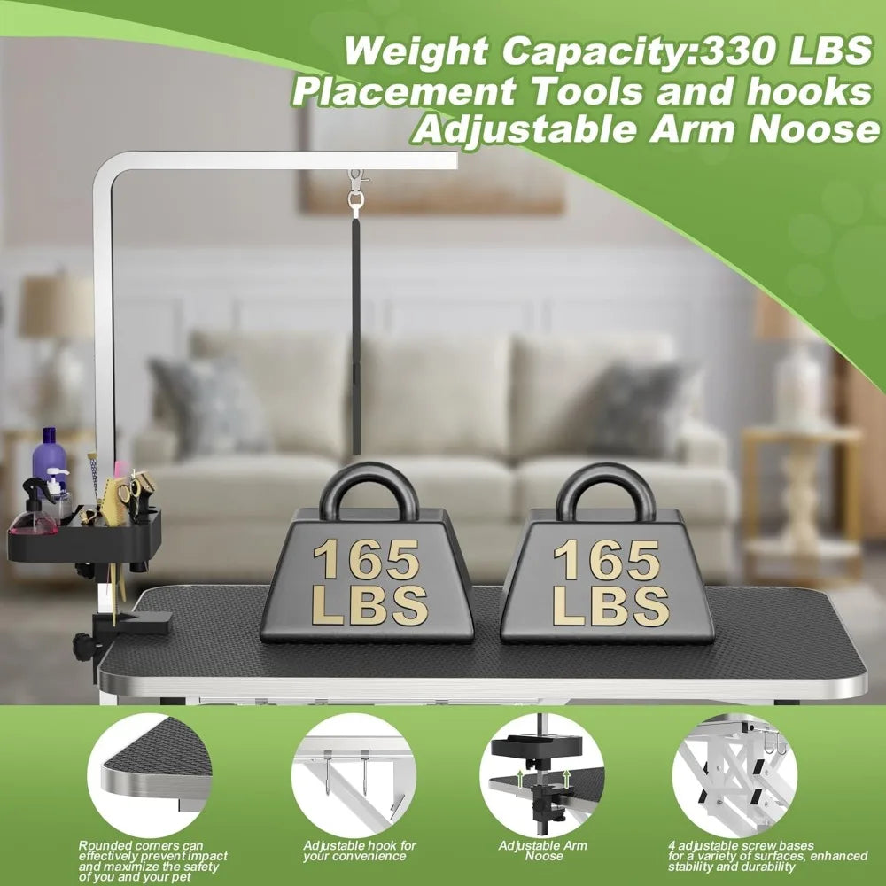 Hign-Con Concerned Hydraulic Pet Grooming Table With Armrests