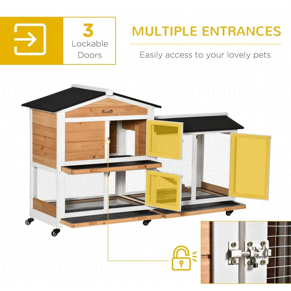Hign Concerned Wooden Rabbit Hutch Small Animal Enclosure