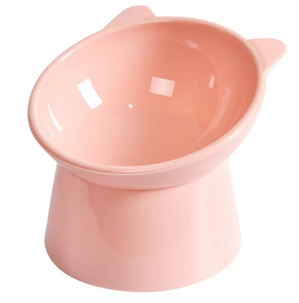DIAMRI Cat Ear Elevated Bowls Set With Anti Slip Base