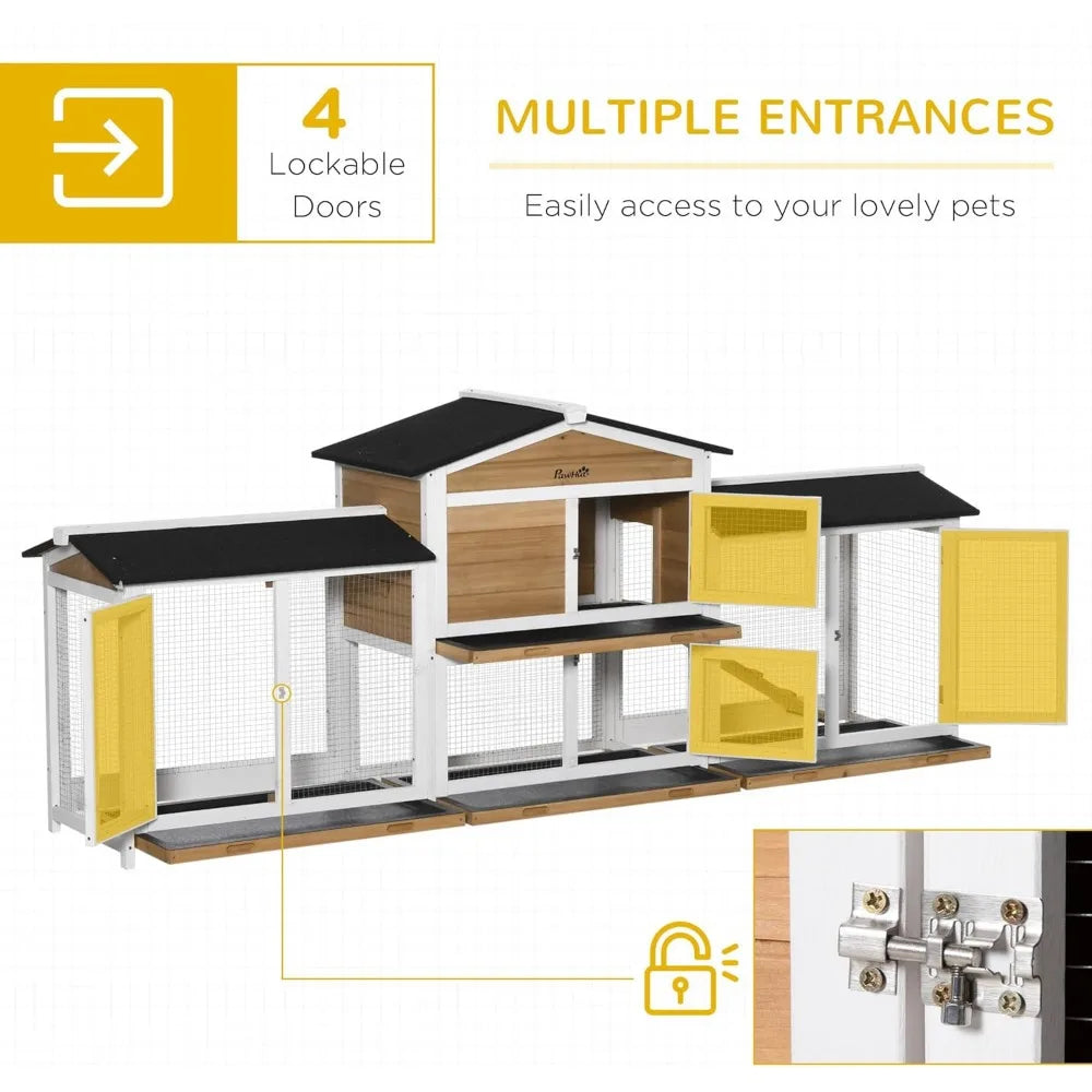 RBX Wooden Bird Hutch Bunny Cage Playpen With Run Boxes
