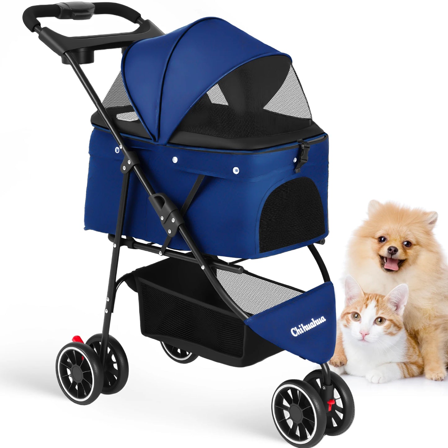 CHIHUAHUA Pet Stroller Foldable Portable Dog Cat Carrier For Travel