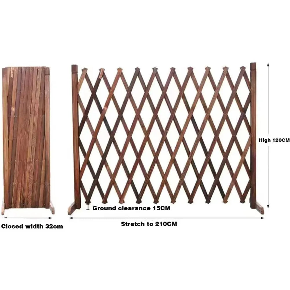 BXKCFYBSQ Garden Fence Retractable Wooden Trellis Gate