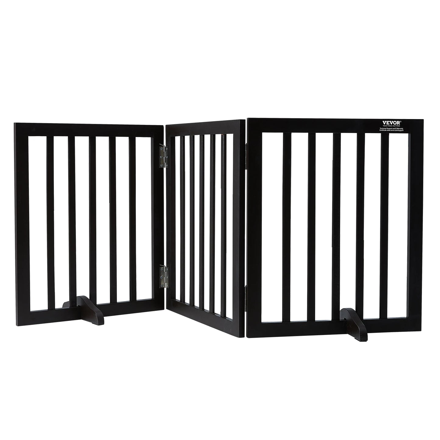 SucceBuy Three-Panel Freestanding Dog Gate For Narrow Passages
