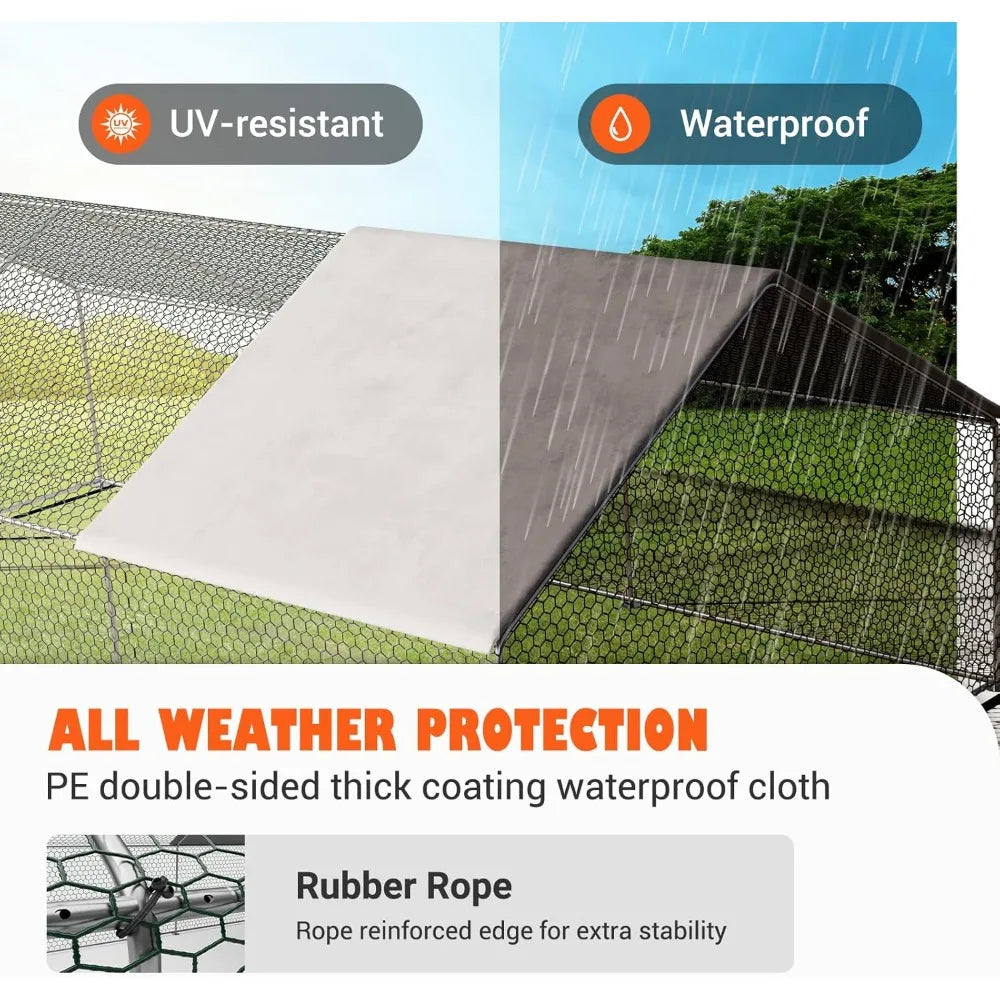 XMSJ Walk In Chicken Coop Outdoor Weather Resistant
