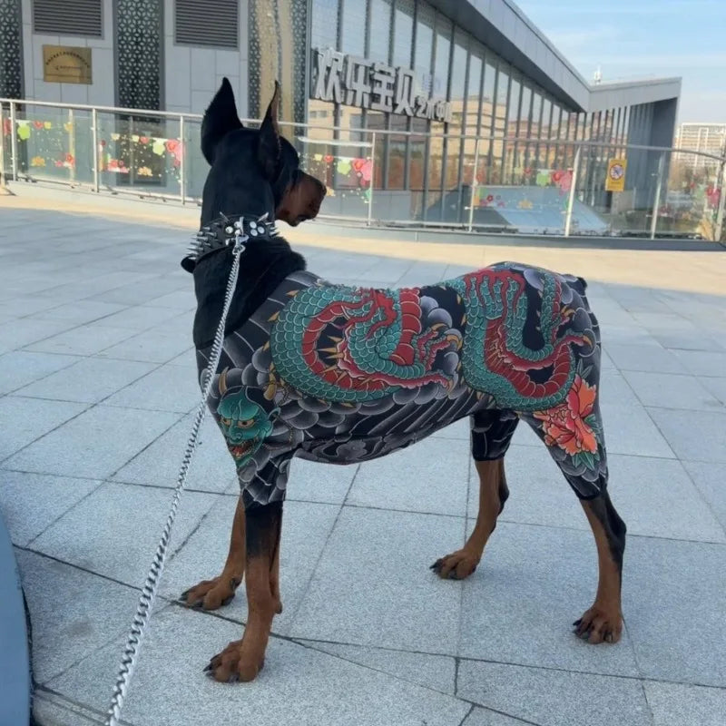 Dog Tattoo Print Shirt For Pets Four Seasons Dog Apparel