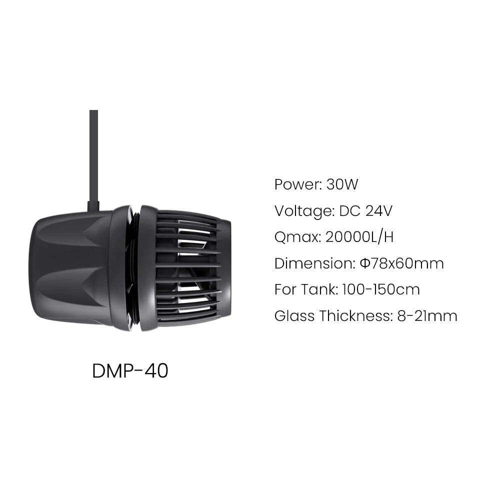 Jecod Jebao Dmp-10/20/30/40 New Smart Bluetooth App Cordless Multi Device Aquarium Wavemaker Pump Freshwater Saltwater Fish Tank
