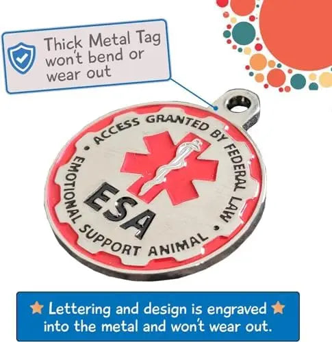 YTYIN Emotional Support Dog Vest with ID Tag ADA Cards