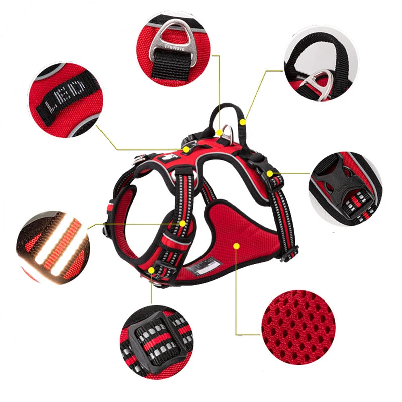 Winhyepet Reflective Training Dog Vest Harness Nylon