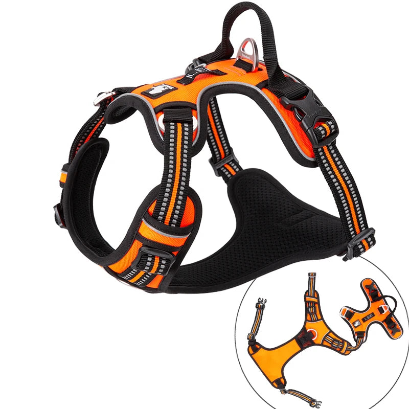 Winhyepet Reflective Training Dog Vest Harness Nylon