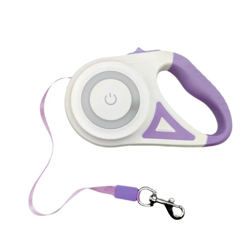 LED Luminous Retractable Dog Leash For Outdoor Pets