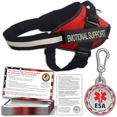 YTYIN Emotional Support Dog Vest with ID Tag ADA Cards