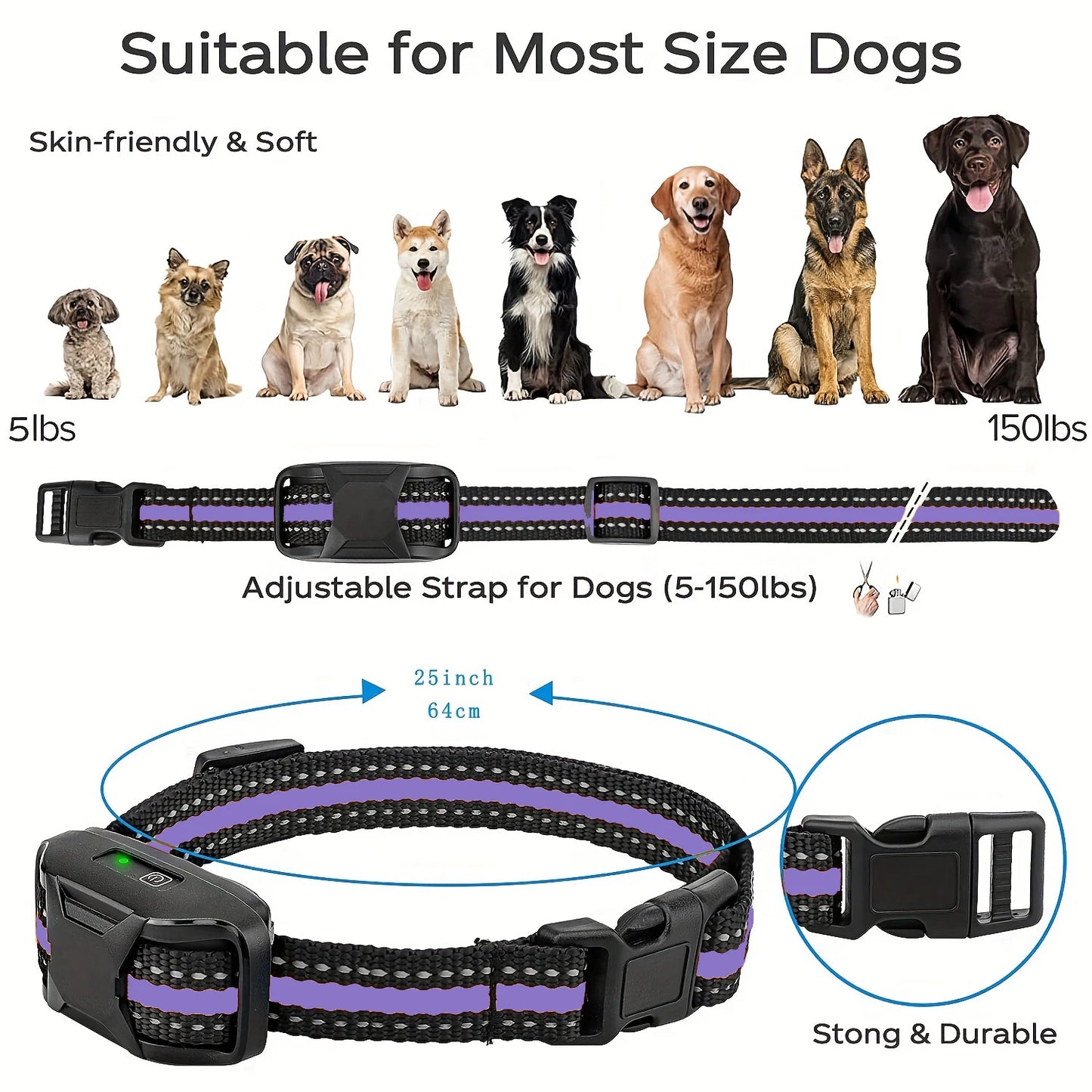 WXRPET Electric Dog Training Collar Remote Control Waterproof Vibration Beep