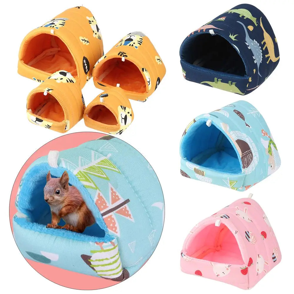 NONECN Hamster House Bed Cozy Soft Pet Nest Mat Fleece