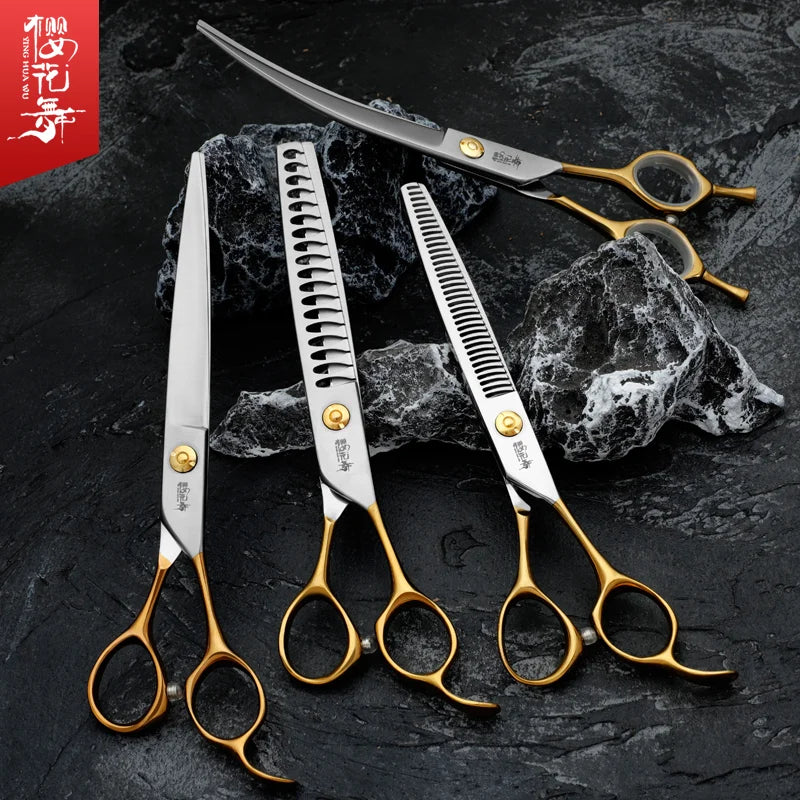 Sakura Dance Professional Pets Scissors Grooming Set For Dogs 440C