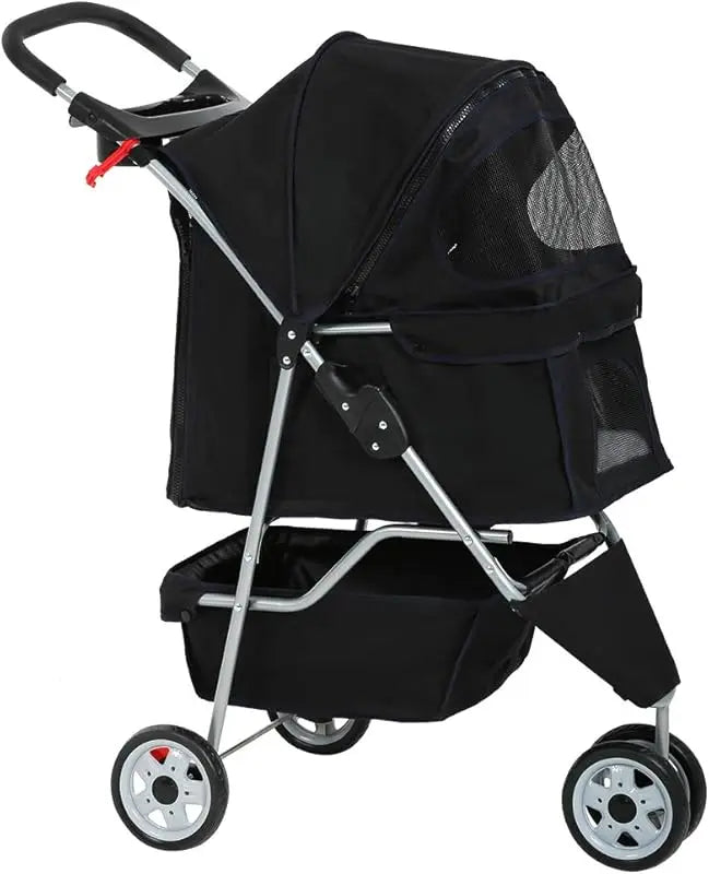 Hign-concerned 3-Wheel Pet Stroller Breathable Mesh Carrier