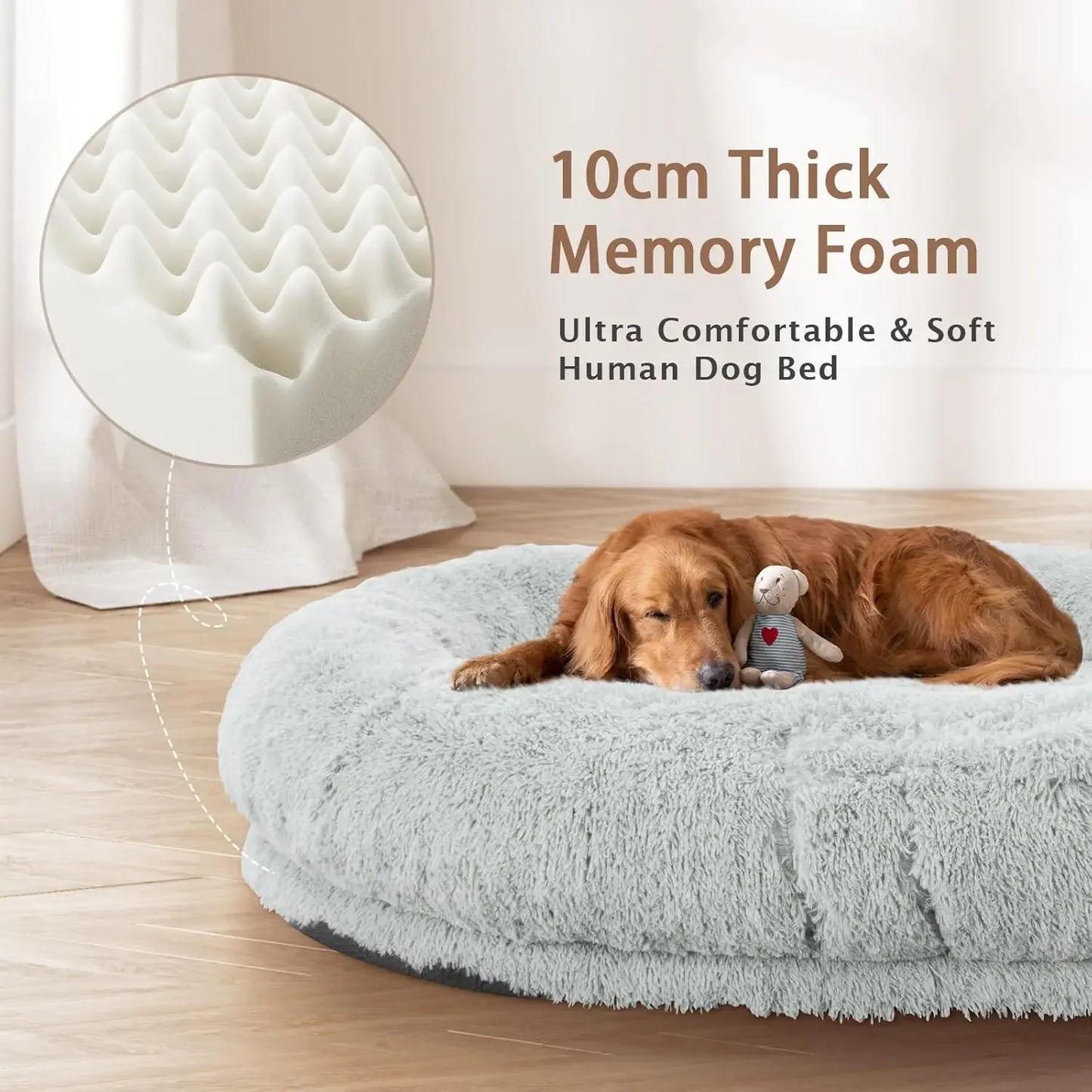 XMSJ Human Dog Bed Memory Foam For Pets And People Pillow