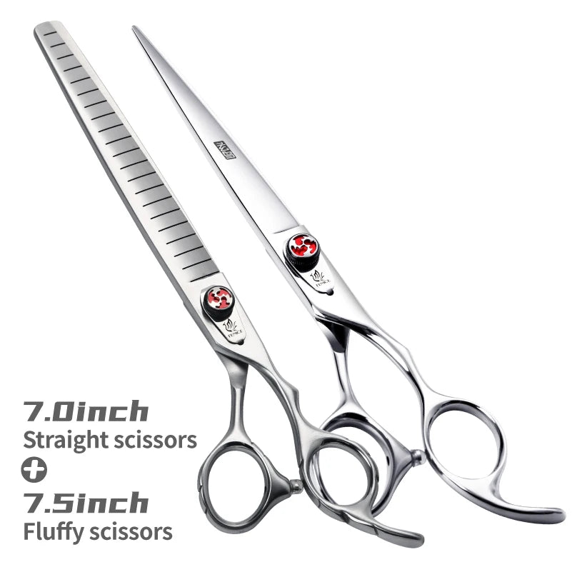 Fenice 7.0/7.5 inch Professional Dog Grooming Scissors JP440C Cutting Thinning Shears Pets Supplies for Pet Beauticians Groomers