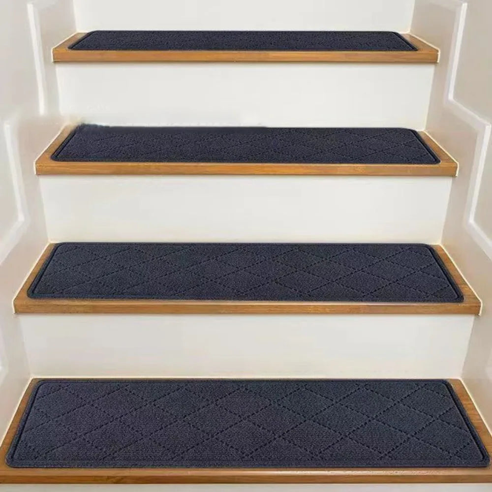 1pc Trendy Non-Slip Stair Treads Self-adhesive 8x30 Inch Stair Mats Reusable Washable Stair Runner Rugs Indoor Use