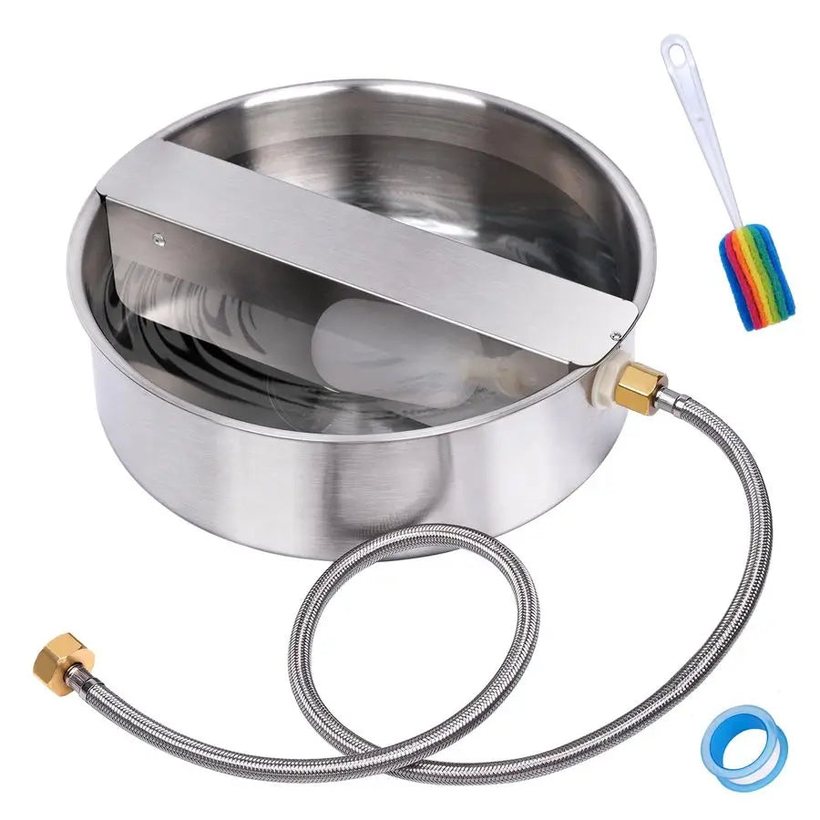 Dog Water Fountain Dispenser Outdoor Stainless Steel With Float Valve
