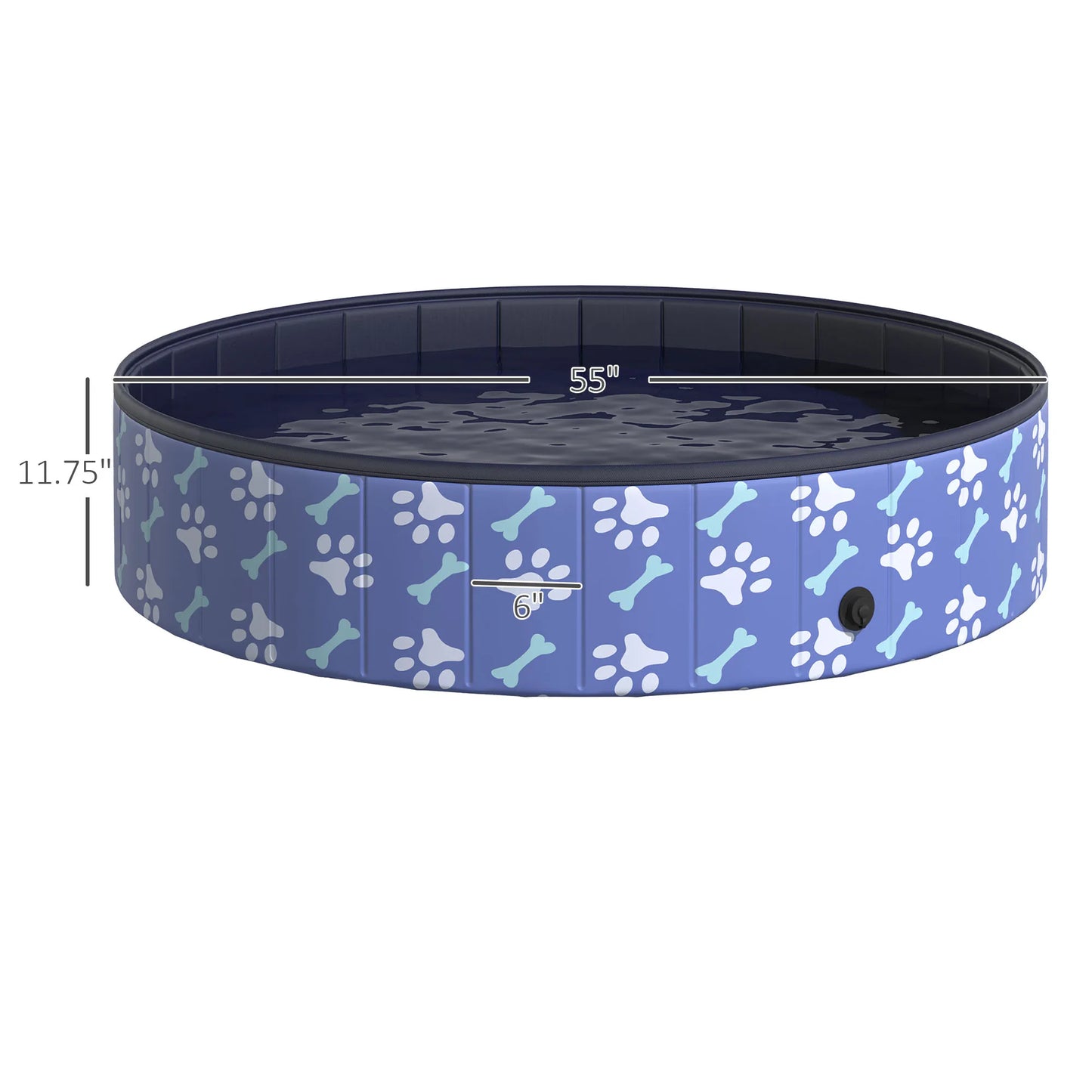 Foldable Pet Swimming Pool Portable Bathing Tub Anti Slip
