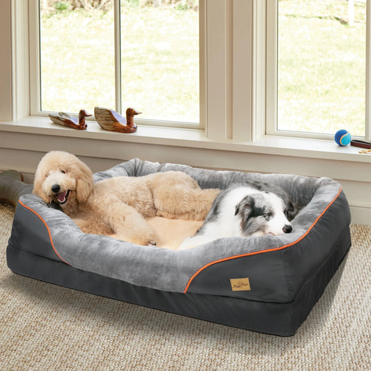 BINGOPAW Anti Allergy Dog Bed Warm Fleece Removable Cover Waterproof