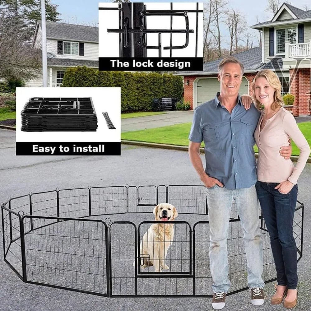 Hign-concerned Heavy Duty Metal Pet Exercise Pen 16 Panels