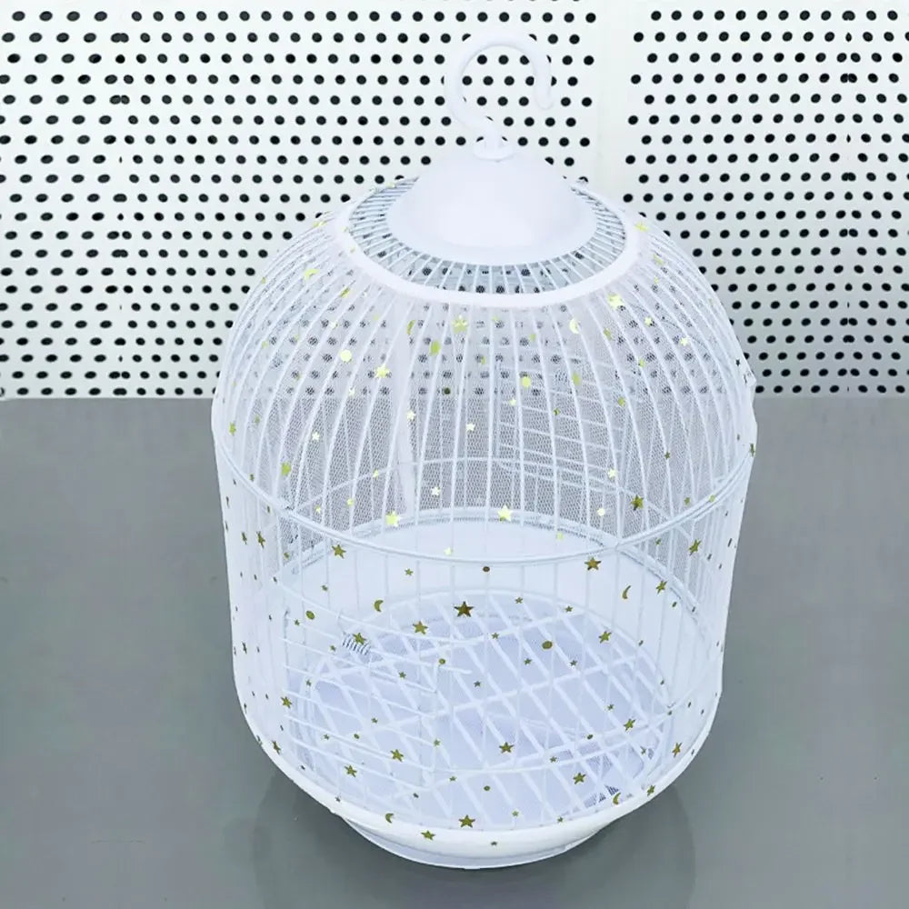 Nylon Mesh Bird Cage Cover Parrot Seed Catcher Net