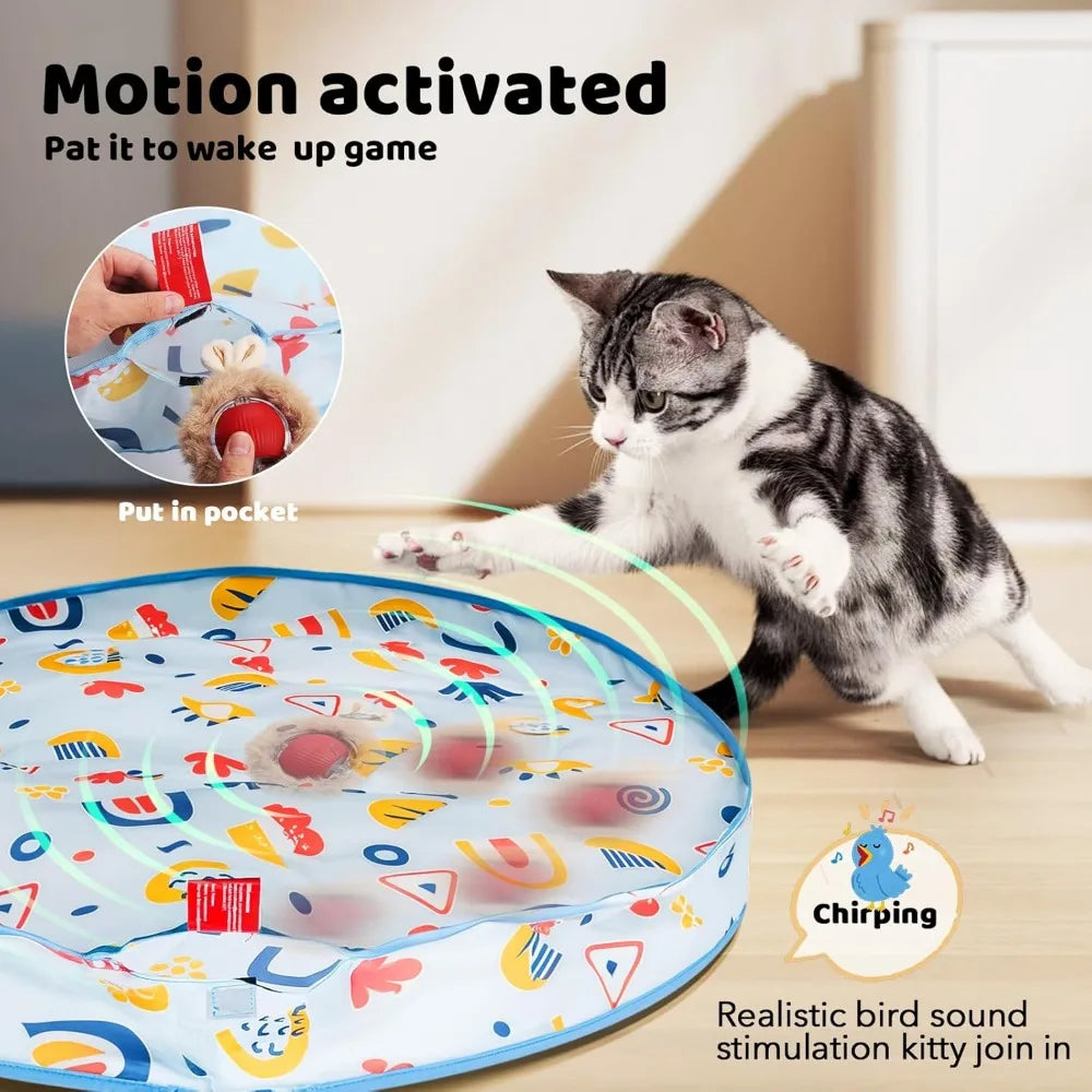 Hign Concerned Interactive Cat Toy Hide Seek Ball Rolling