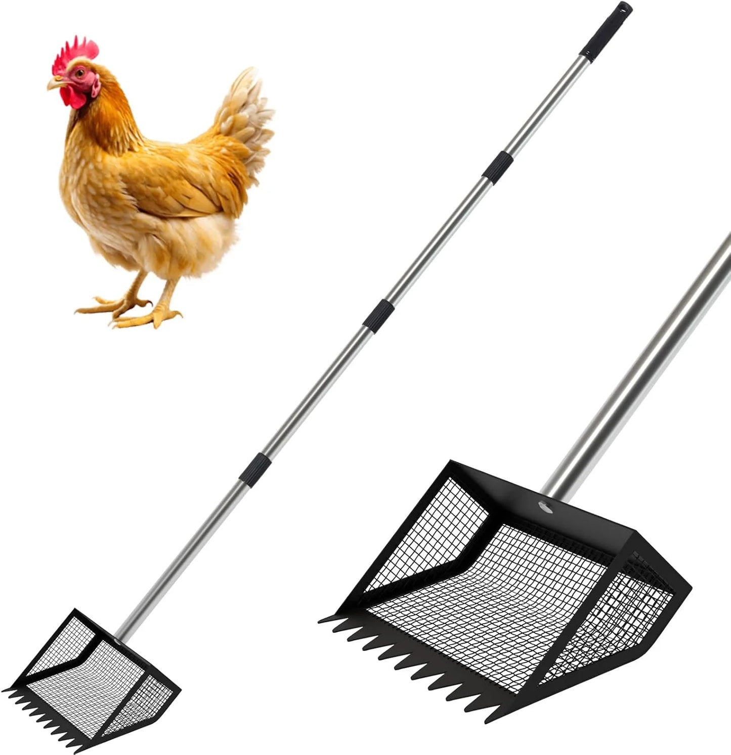 Chicken Poop Scooper With Extra Wide Scoop Mouth For Sand
