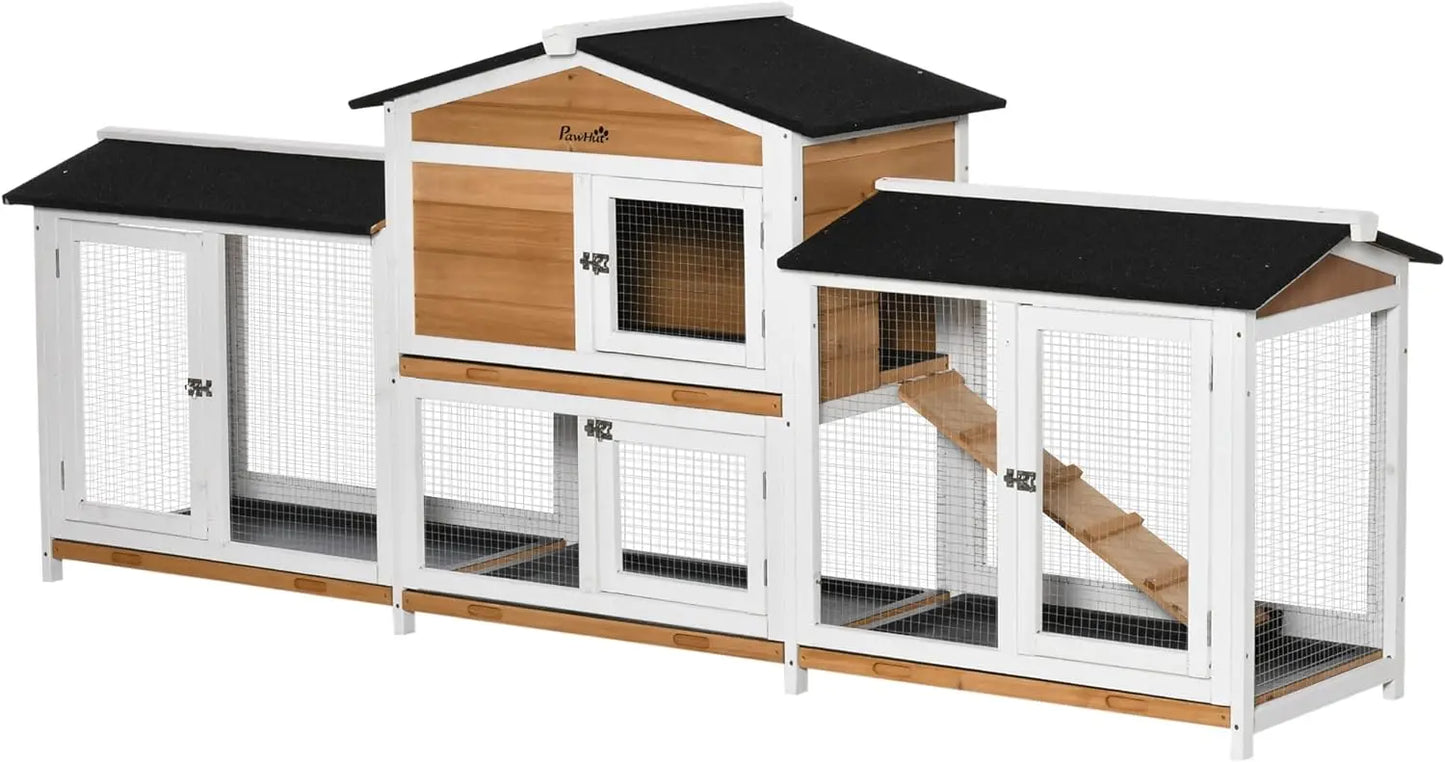 RBX Wooden Bird Hutch Bunny Cage Playpen With Run Boxes