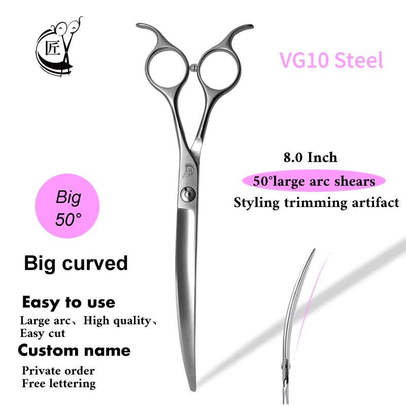 Curved Dog Grooming Scissors For Professional Pet Hair Care