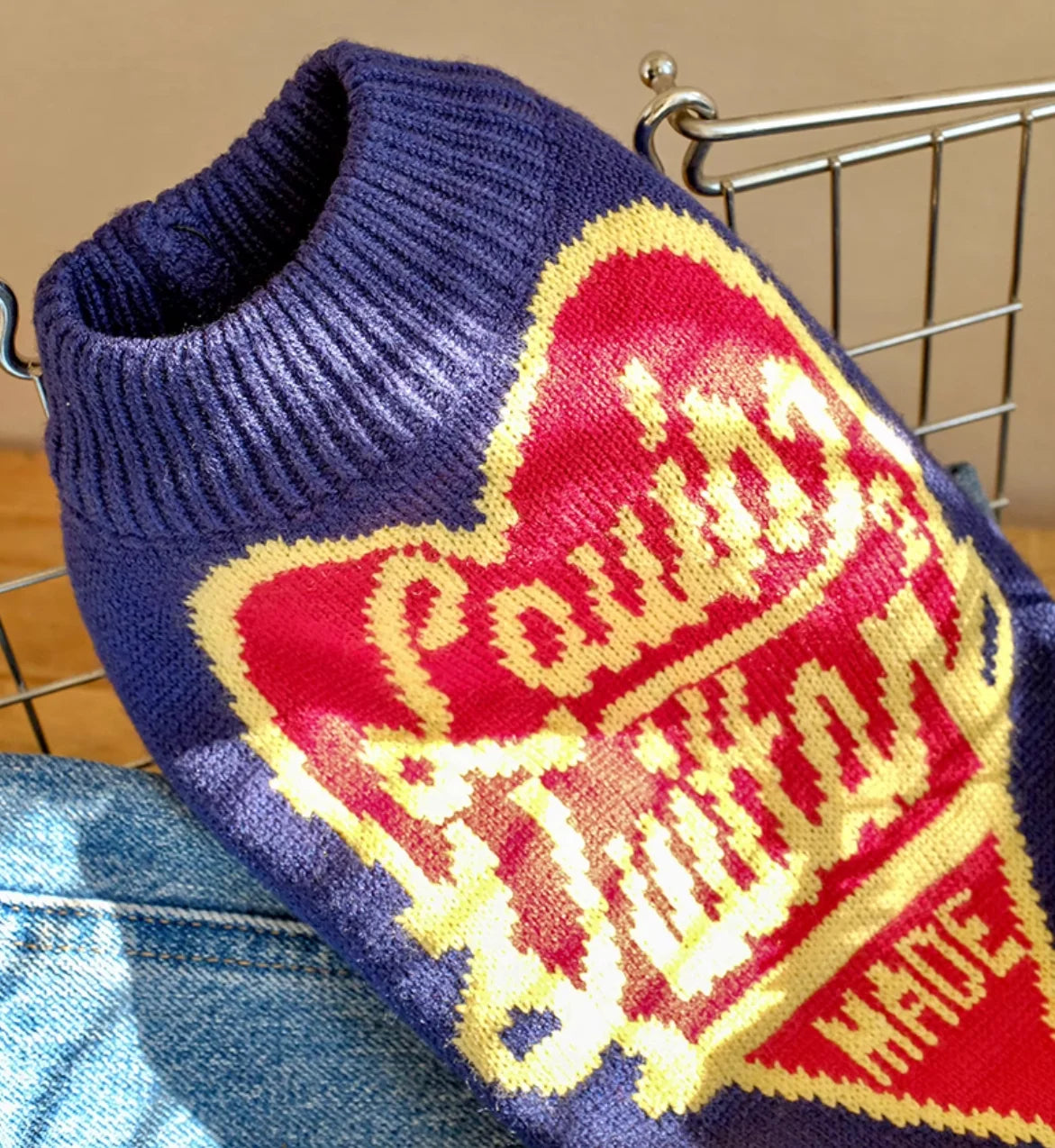 Cute French Fries Printed Cotton Pet Sweater Jacket