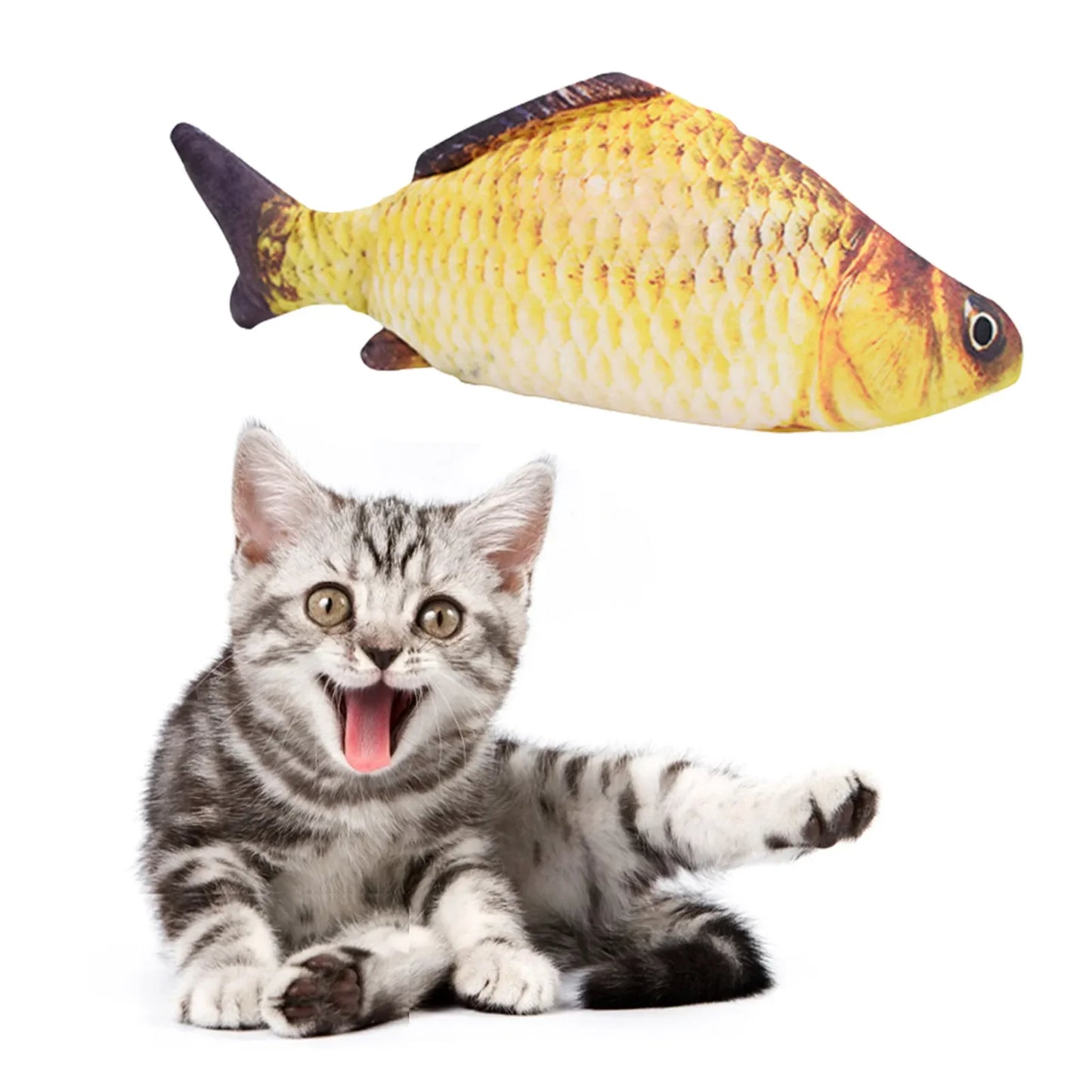 Interactive USB Fish Cat Toy Chew Bite Floppy Realistic Pet