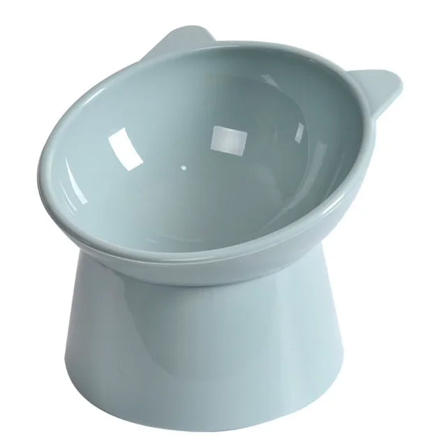 DIAMRI Cat Ear Elevated Bowls Set With Anti Slip Base