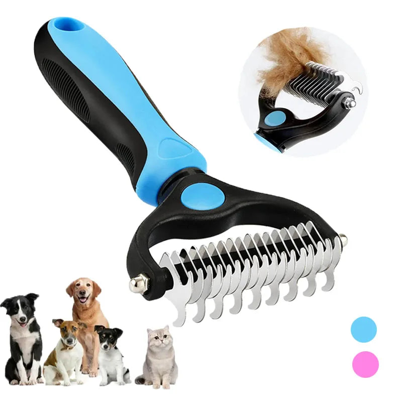 Deshedding Pet Brush Cat Comb Self Cleaning Grooming Tool