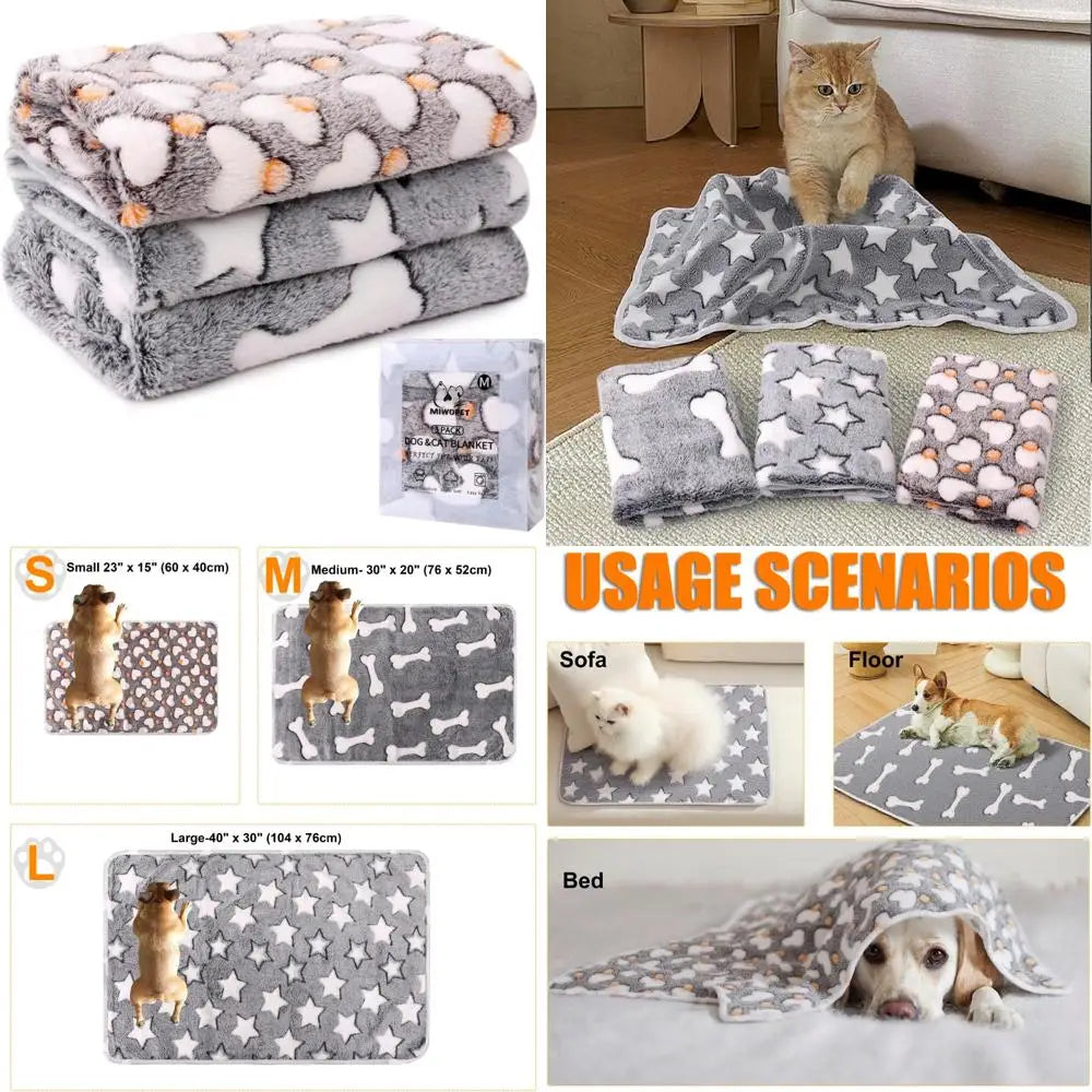 StarLoveBone Cat And Dog Blanket Soft Warm Fleece Pet Throw