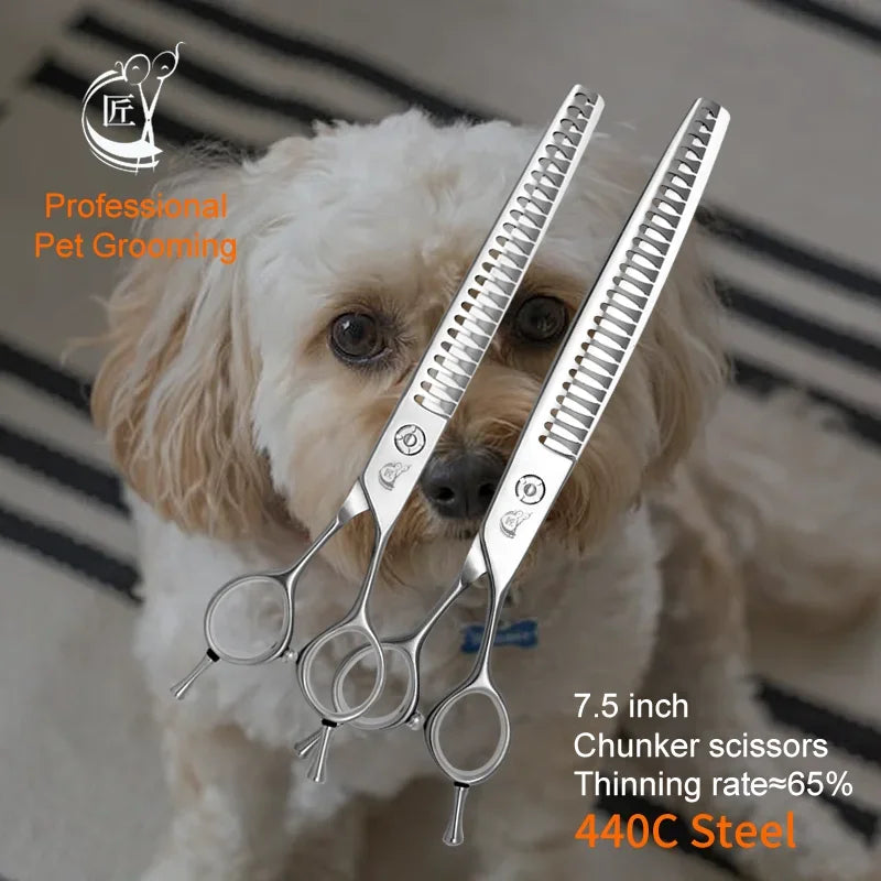 Crane 7.5/8.0inch Dog Beauty Scissors Professional Thinning Scissors Pet Items Chunker Scissors Dog Pets Supplies Accesories