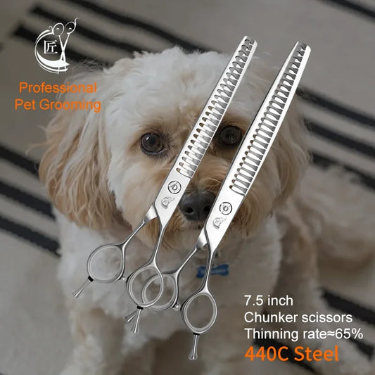 Crane 7.5/8.0inch Dog Beauty Scissors Professional Thinning Scissors Pet Items Chunker Scissors Dog Pets Supplies Accesories