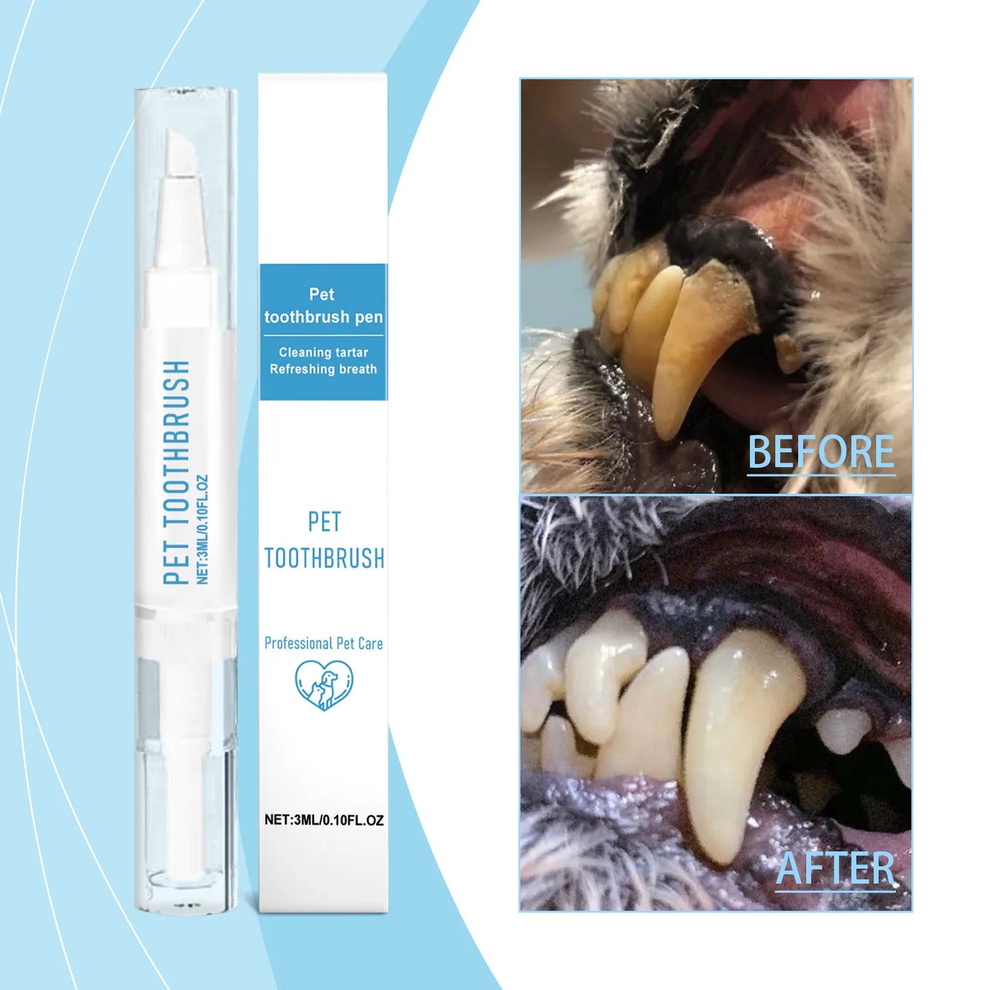 Pet Toothbrush Pen All In One Teeth Cleaning For Pets