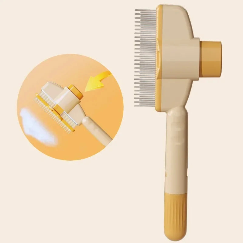 Self-Cleaning Dog Grooming Brush One Button Hair Remover